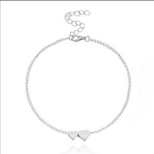 Double Hearts Anklet Bracelet